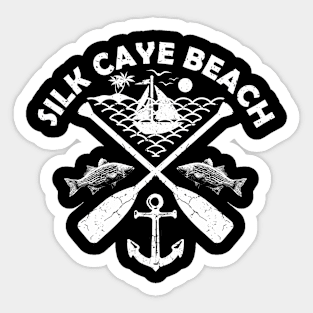 Silk Caye Beach, Belize, Boat Paddle Sticker